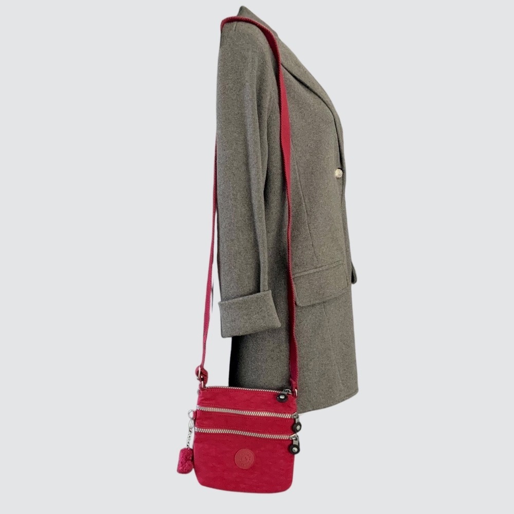 Kipling Keiko‎ Crossbody Mini Bag Maroon with Julia the Ape keychain
